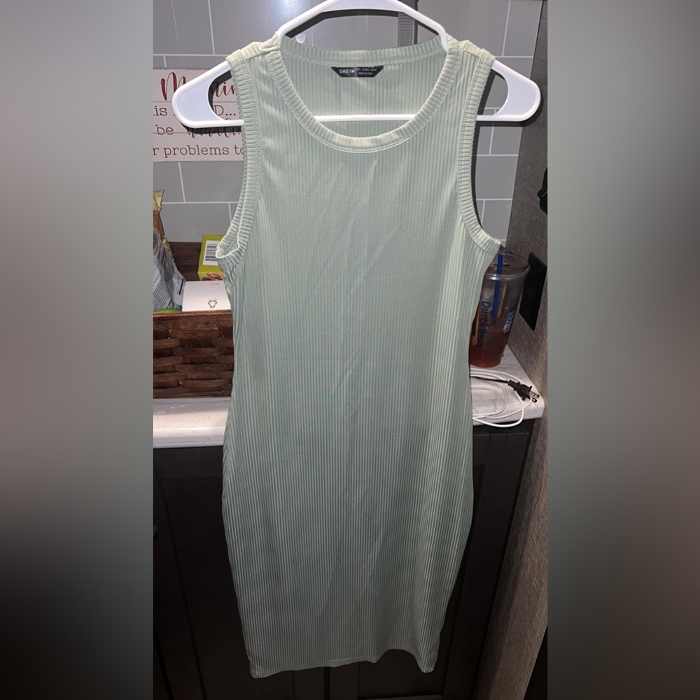 MIDI green tank dress